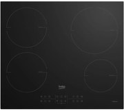 Beko HII64210MT: Piano a Induzione, 4 Zone, 60 cm. Colore del prodotto: Nero, Posizionamento dell'apparecchio: Da incasso, Dimensione della larghezza