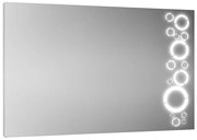 Specchio con illuminazione integrata bagno rettangolare Retroil L 120 x H 70 x P 2 cm grigio / argento