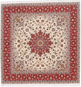 Tabriz Tappeto 210x210 Rosso (Iran) Annodato A Mano