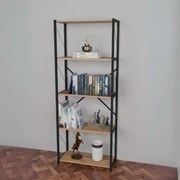 Libreria 5 Ripiani Stile Industrial 60x30x160 Jacob Rovere