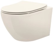 Vaso WC sospeso REA Carlo Mini Rimless Ecru