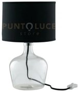 Lume hendrix nero 1 luce attacco e27 23x37cm in vetro con cavo in t...