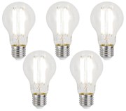 Set di 5 Lampadine LED Smart E27 dimmerabili A60 Trasparenti 7W 806lm 2700-6500K