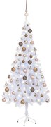 Albero di Natale Preilluminato con Palline 180-210 cm 564-910 Rami, Albero di Natale Preilluminato con Palline 180 cm 620 Rami