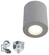 Faretto moderno grigio IP55 GU10 - FRANCA