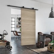 Porta scorrevole reversibile Swin in mdf marrone, L 93 x H 212 cm, con binario Industrial