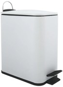 Cestino per la spazzatura bianco opaco in acciaio con pedale 5 l Erik – Spirella