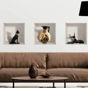 Set di 3 adesivi murali 3D egiziani - Ambiance