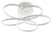 Plafoniera Moderna Karol Metallo Bianco Led 78W 4000K Luce Naturale D65Cm