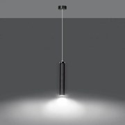 Lampada a Sospensione in Acciaio LUNA 1 GU10 Nera da interno Colore del corpo Nero