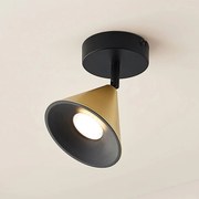 Lucande Kartio plafoniera, 1 luce, ottone