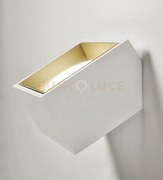 Nasso applique da parete 1 luce attacco gx53 quadrata ottone in ges...