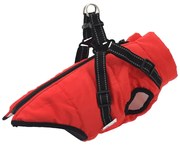 Cappotto cani con imbracatura impermeabile riflettente rosso xl