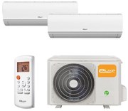 Condizionatore a muro multisplit inverter dual ELUXE Amber 14000 BTU 9K 12K classe raffreddamento A+, classe di riscaldamento A++, bianco