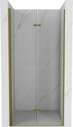 Mexen Lima porta doccia pieghevole 80 cm, trasparente, dorato - 856-080-000-50-00
