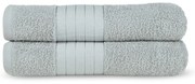 Set di 2 asciugamani in spugna di cotone grigio chiaro 70x140 cm - Good Morning