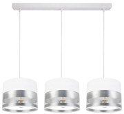 Lampadario su filo MILO 3xE27/60W/230V argento