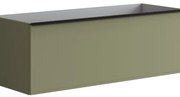 Mobile da bagno sotto lavabo Pixel frame verde salvia laccato opaco L 120 x H 40 x P 45.5 cm 1 cassetto, lavabo non incluso