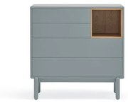 Cassettiera bassa blu-grigio 90x90 cm Corvo - Teulat