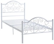 Letto singolo 90 x 190 cm in Metallo Bianco - LEYNA