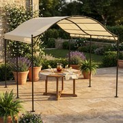 AORNOS - gazebo da giardino a onda in acciaio