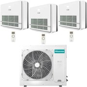 Climatizzatore Condizionatore Hisense Console Serie Turbo R32 Trial Split Inverter 9000 + 12000 + 12000 BTU con U.E. 3AMW72U4RJC NOVITÁ Classe A++/A+