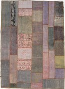 Patchwork Tappeto orientale 190 x 140 (Indian) Annodato A Mano