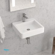 Lavabo Sospeso Da 45x42 Cm Finitura Bianco Lucido