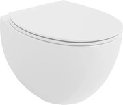 Mexen Egg WC Rimless con sedile slim a chiusura rallentata, duroplast, bianco lucido - 30245000