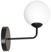 Applique da Parete in Acciaio e Vetro PREGOS K1 Nero/Bianco E14 Colore del corpo Nero
