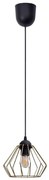 Lampadario a sospensione con filo CEED GOLD 1xE27/60W/230V diametro 17,5 cm nero/oro
