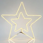 Stella Natalizia LED Neon Flex DOPPIA ILLUMINAZIONE, 58x56cm, IP44 Colore Bianco Caldo 2700 - 3000 °K