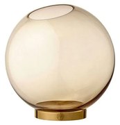 AYTM - Globe Vase w. Stand Ø10 Ambra/Oro AYTM