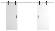 SALDI -  Doppia porta scorrevole - 2 x H205 x L83 cm - MDF + PVC Bianco - VARIN