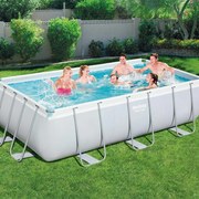 Piscina fuori terra tubolare BESTWAY Power grigio chiaro L int 3.82 x 1.81 m