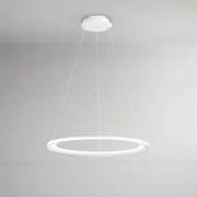 Lampadario A Sospensione Contemporaneo Edge Alluminio Bianco Led Integrato 86W