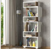 Libreria BLOK 165x60 cm bianco/marrone