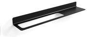 Mensola per bagno Curva con pta asciugamano 80 cm sx L 80 cm nero