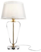 Lampada Da Tavolo Moderno Verre Metallo Ottone 1 Luce E27 40W