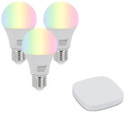 Set di 3 lampadine LED smart E27 dimmerabili A60 9W 806 lm 2700K-6500K incl. Zigbee Smart Hub