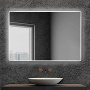 Specchiera bagno 105x70 reversibile completa di cornice a LED