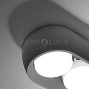 Mysia lampada da soffitto 2 luci attacco gx53 grigia ral 7039 in ge...