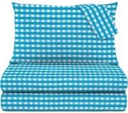 Completo letto matrimoniale quadri azzurri