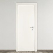 Porta interna a battente Word in MDF colore bianco, L 80 x H 210 cm, apertura a sinistra