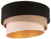 Duolla - Plafoniera DEVON 1xE27/40W/230V diametro 45 cm nero/beige