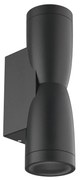 Applique Conica a Clessidra Bidirezionale, IP65 GU10 - Nera Colore del corpo Nero