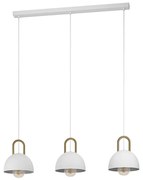 Eglo 99696 - Lampadario su corda CALMANERA 3xE27/40W/230V bianco