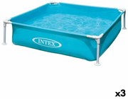 Piscina per bambini Intex Mini Frame Azzurro Quadrato 342 L 122 x 30 x 122 cm (3 Unità)