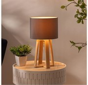 Atmosphera - Lampada da tavolo MOLU 1xE27/25W/230V pino/grigio