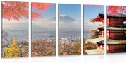 Quadri 5 pezzi – Autunno in Giappone